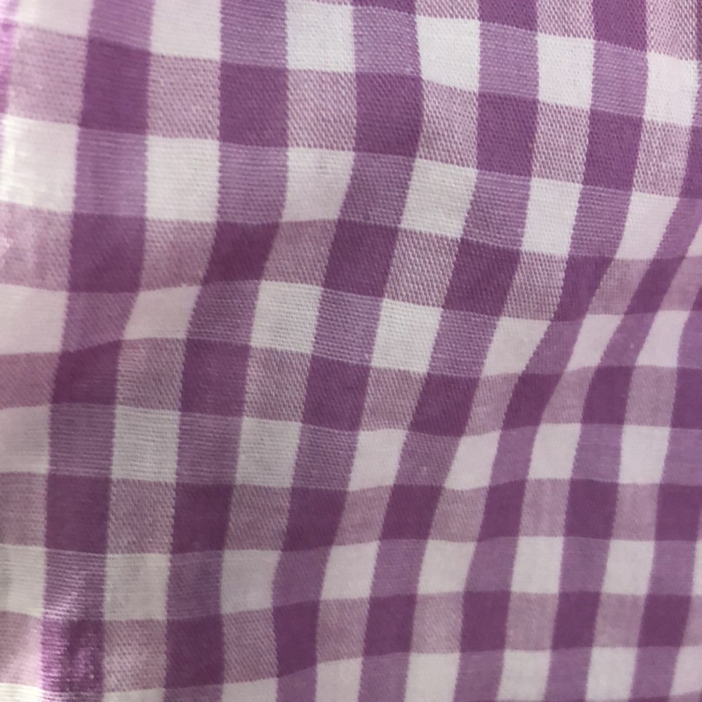 Handmade Gingham square dance Skirt Women's XS Vintage Lace Trim purple twirling - Picture 7 of 9